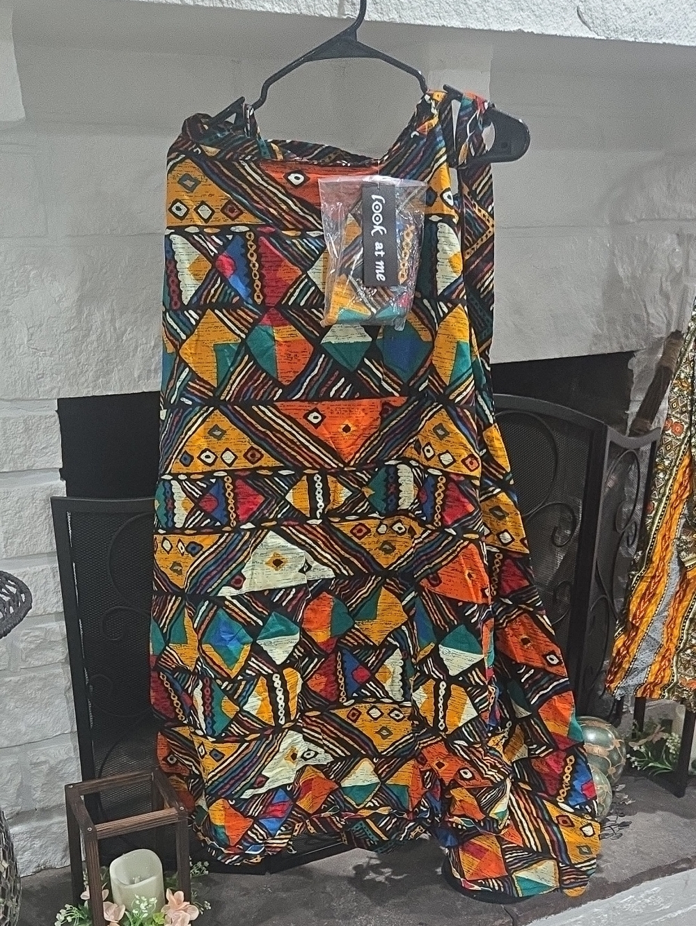 Multicolor Geometric Print Sleeveless Women’s Skirt